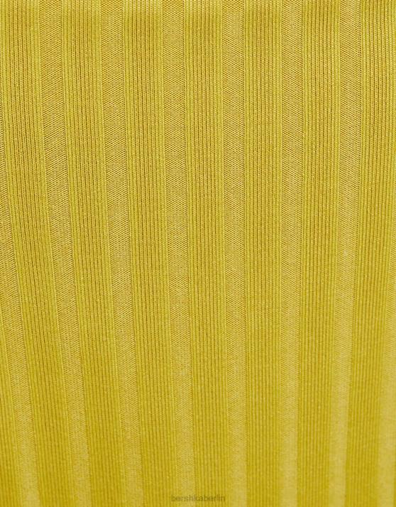 Grün Bershka Frauen Breites, geripptes Bikinioberteil H00J1801