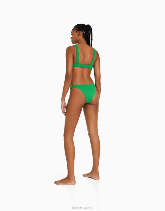 Grün Bershka Frauen Strukturierte Bikinihose H00J1788