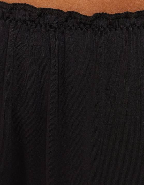 Schwarz Bershka Frauen Bikini-Set aus gerafftem Stoff H00J1794