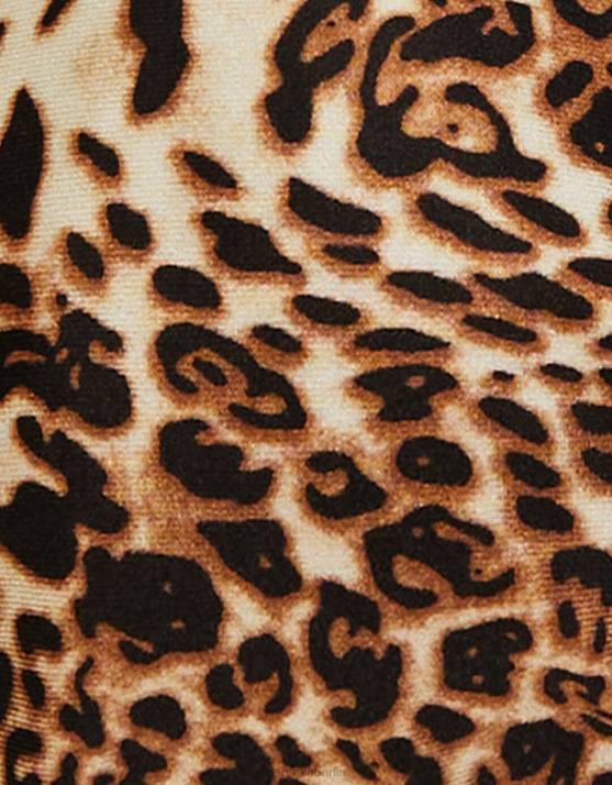 Schwarz Bershka Frauen Bikinihose mit Animal-Print H00J1771