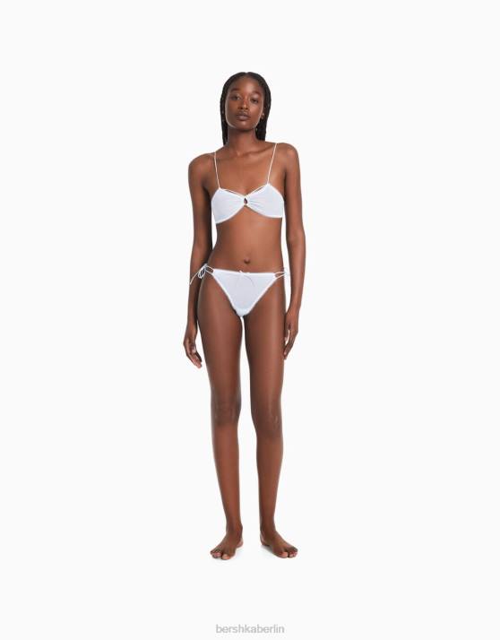 hellblau Bershka Frauen Geraffte Bikinihose H00J1764