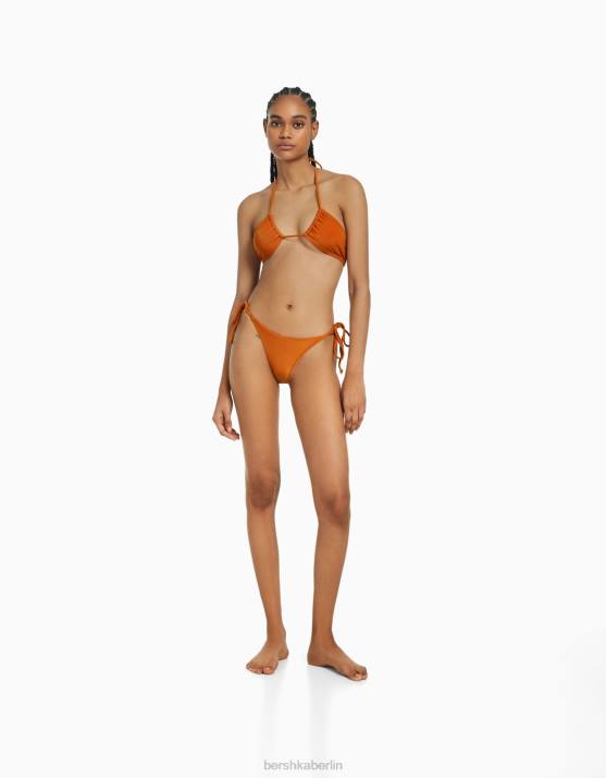 orange Bershka Frauen Ottoman-Bikinihose H00J1809