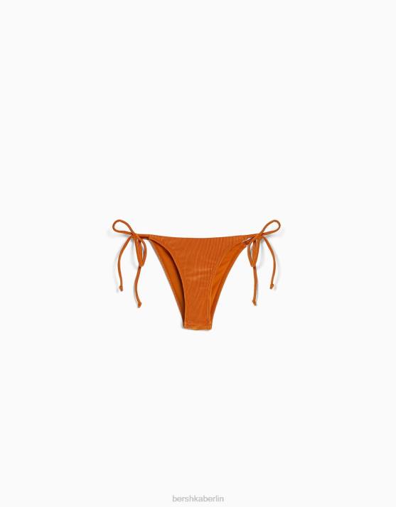 orange Bershka Frauen Ottoman-Bikinihose H00J1809