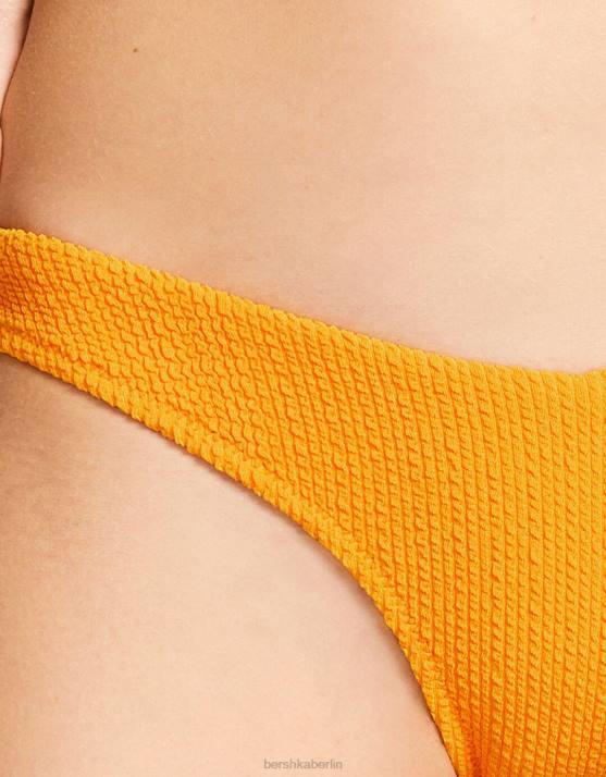 orange Bershka Frauen asymmetrische Bikinihose H00J1857