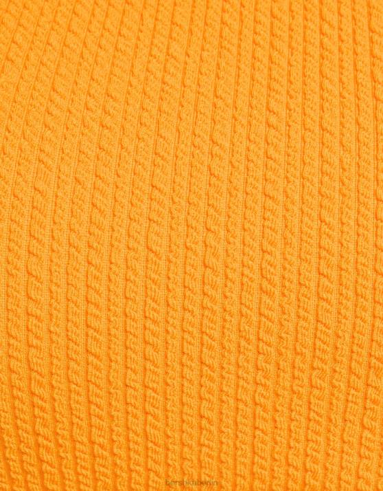 orange Bershka Frauen asymmetrisches Bikinioberteil H00J1856