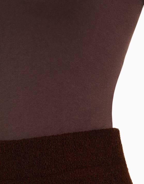 braun Bershka Frauen Nahtloser schulterfreier Body H00J868