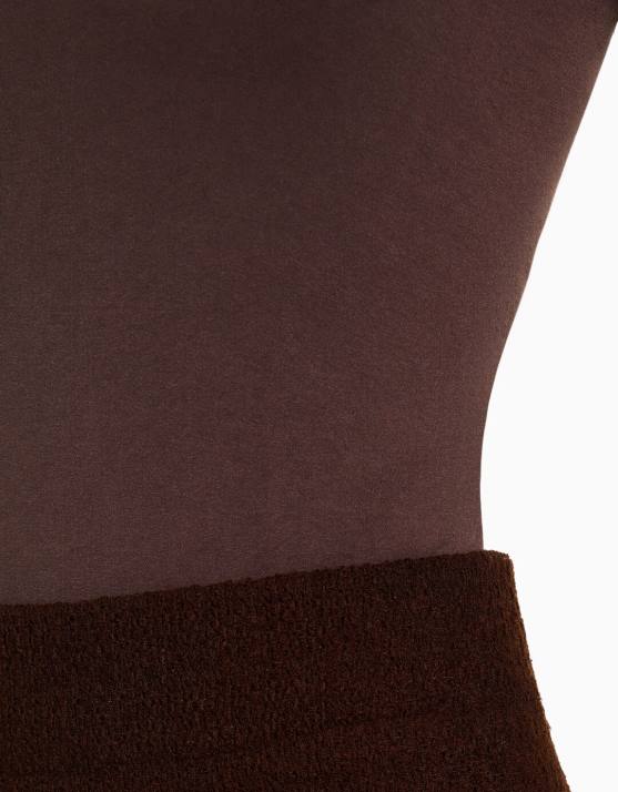 braun Bershka Frauen Nahtloser schulterfreier Body H00J870