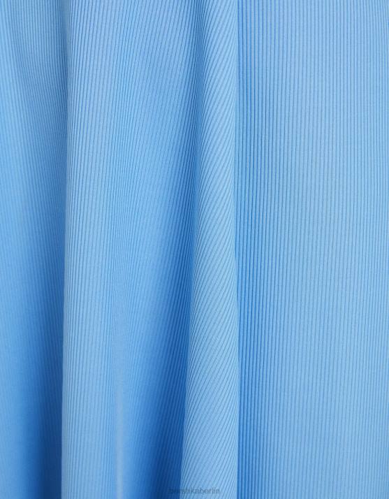 Blau Bershka Frauen Kurzärmliges Mini-Skaterkleid H00J4107