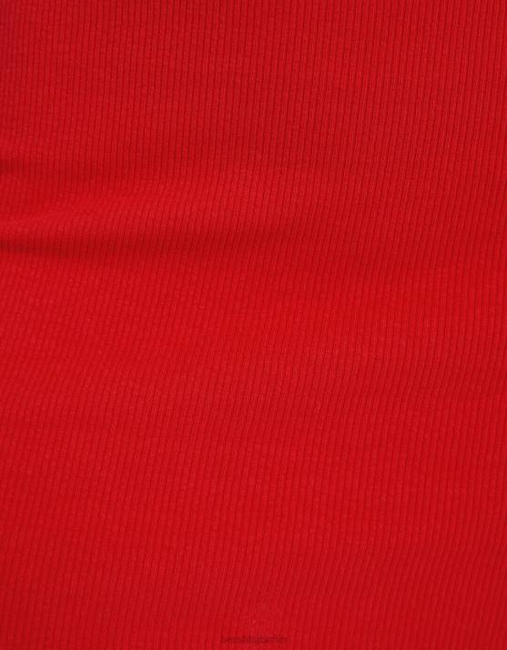 Rot Bershka Frauen Kurzärmliges, schulterfreies Minikleid H00J4068