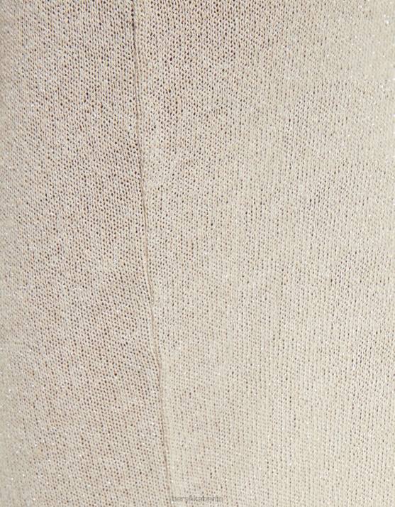 Sand Bershka Frauen langes Kleid mit Strasssteinen H00J200