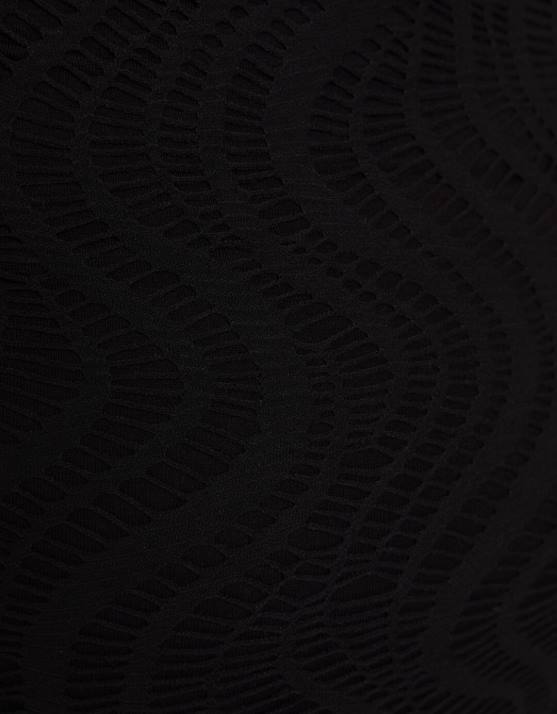 Schwarz Bershka Frauen Gehäkeltes Neckholder-Minikleid H00J4100