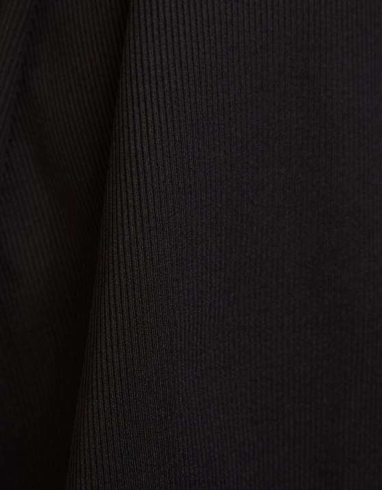 Schwarz Bershka Frauen Kurzärmliges Mini-Skaterkleid H00J146