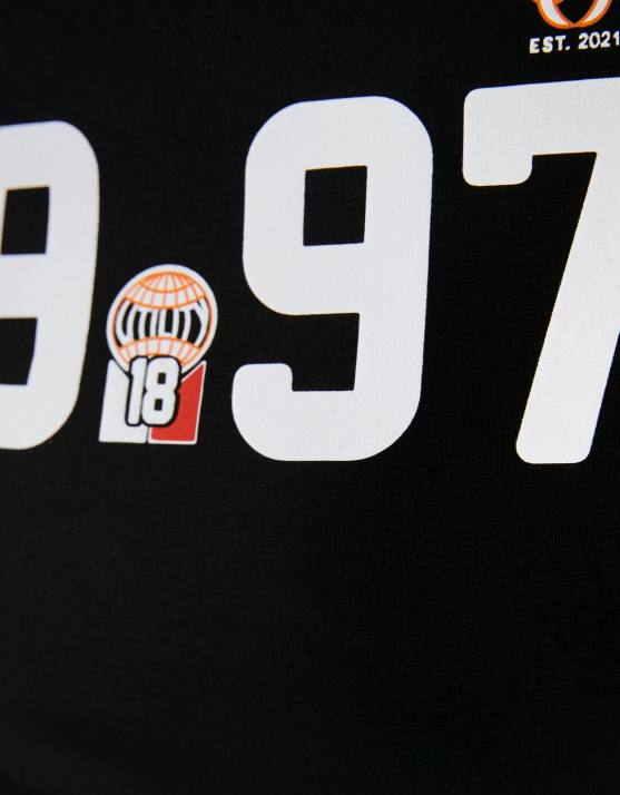 Schwarz Bershka Frauen Kurzärmliges bedrucktes Minikleid H00J283