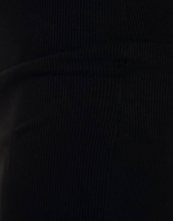 Schwarz Bershka Frauen Kurzärmliges, schulterfreies Minikleid H00J4070