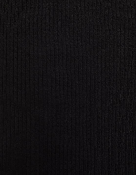 Schwarz Bershka Frauen Minikleid mit Trägern und Cut-out-Detail H00J228