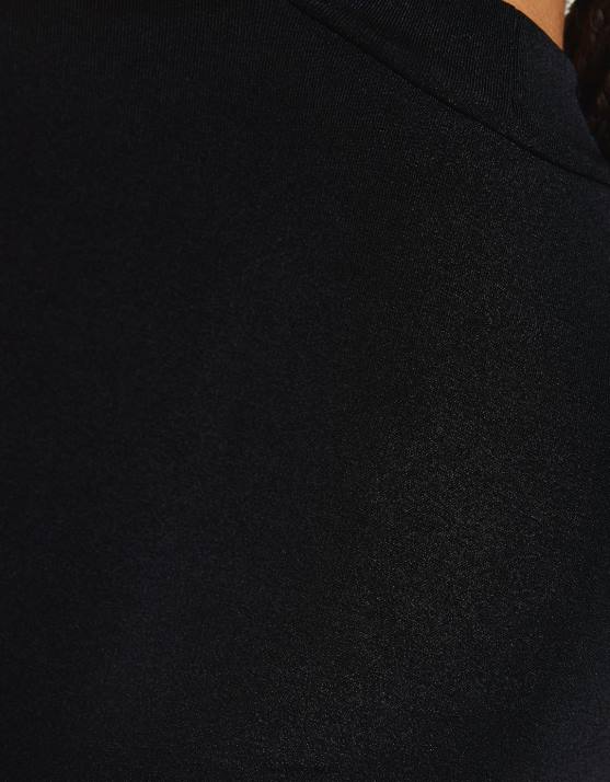 Schwarz Bershka Frauen Minikleid mit hohem Ausschnitt H00J198