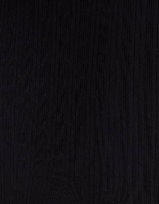 Schwarz Bershka Frauen ärmelloses Strick-Midikleid H00J974