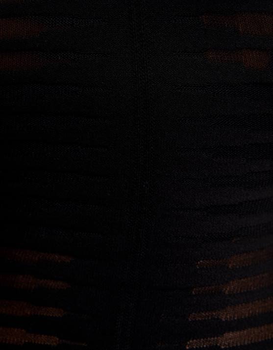 Schwarz Bershka Frauen ärmelloses, transparentes Strick-Minikleid H00J240