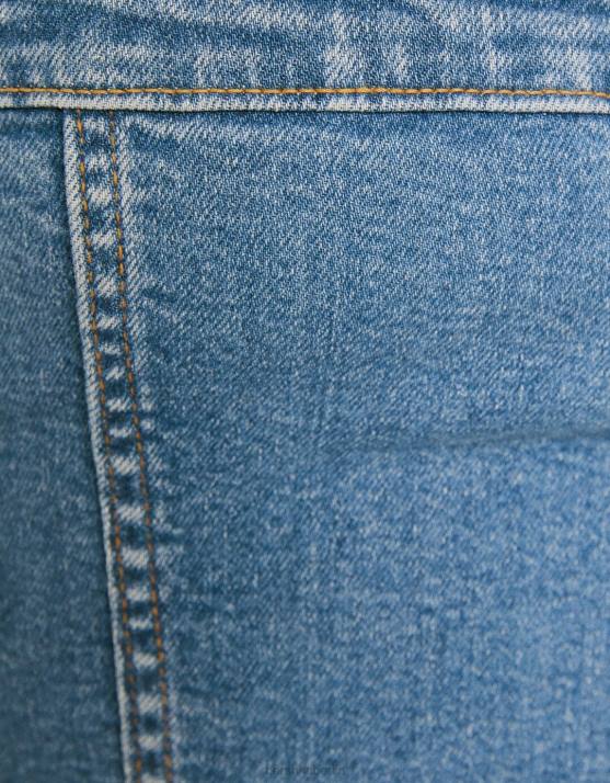 hellblau Bershka Frauen Langes Bandeau-Jeanskleid H00J1962