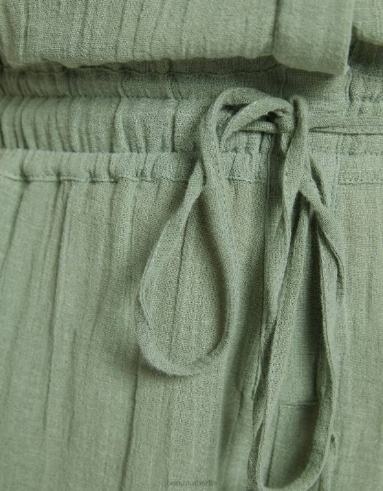 Grün Bershka Frauen Rustikaler Utility-Jumpsuit H00J4083