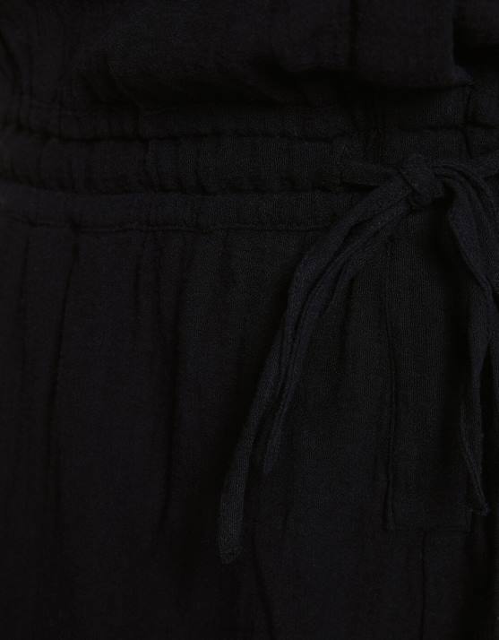 Schwarz Bershka Frauen Rustikaler Utility-Jumpsuit H00J4082