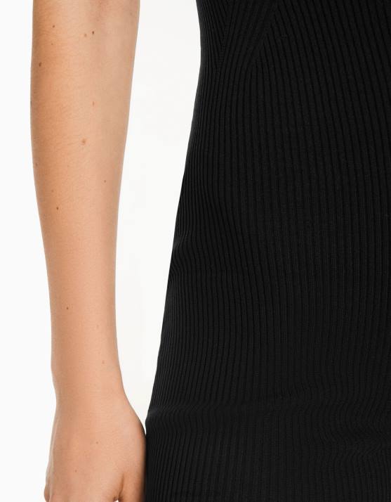 Schwarz Bershka Frauen Strappy-Overall aus Nylon H00J54