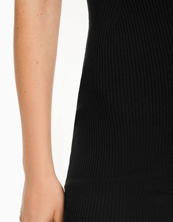 Schwarz Bershka Frauen Strappy-Overall aus Nylon H00J55