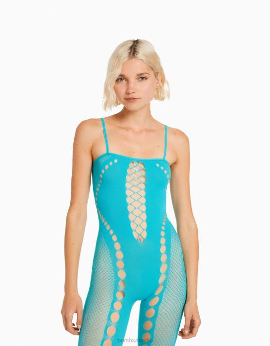 Türkis Bershka Frauen nahtloser Overall H00J155