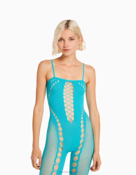 Türkis Bershka Frauen nahtloser Overall H00J1874
