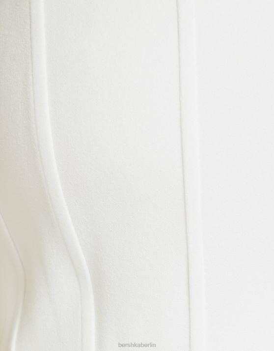 Weiss Bershka Frauen Korsett-Bandeau-Jumpsuit H00J216