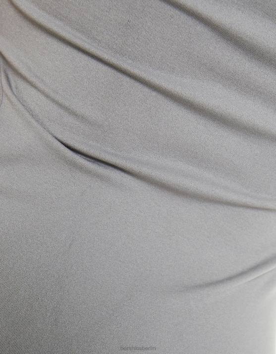 grau Bershka Frauen Nahtloser Jumpsuit mit Cut-Outs H00J99