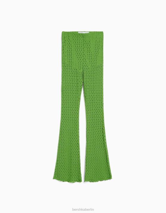 Grün Bershka Frauen ausgestellte Häkelhose H00J966