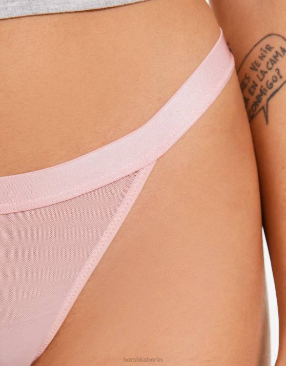 Schwarz Bershka Frauen 2er-Pack Tüll-Slips H00J1752