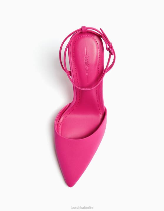 Fuchsie Bershka Frauen Slingback-Riemenschuhe mit Absatz H00J2264