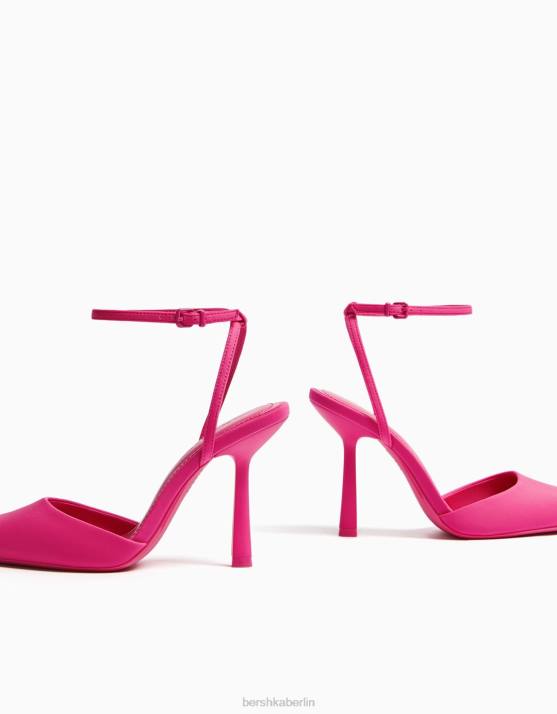 Fuchsie Bershka Frauen Slingback-Riemenschuhe mit Absatz H00J2264