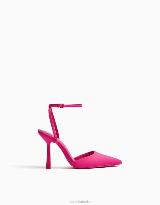 Fuchsie Bershka Frauen Slingback-Riemenschuhe mit Absatz H00J2264