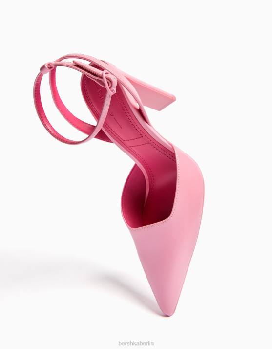Rosa Bershka Frauen Slingback-Riemenschuhe mit Absatz H00J2267