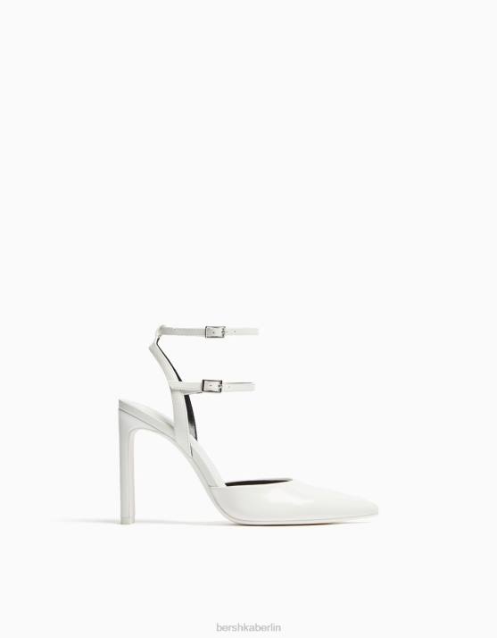 Weiss Bershka Frauen Slingback-Riemenschuhe mit Absatz H00J2251