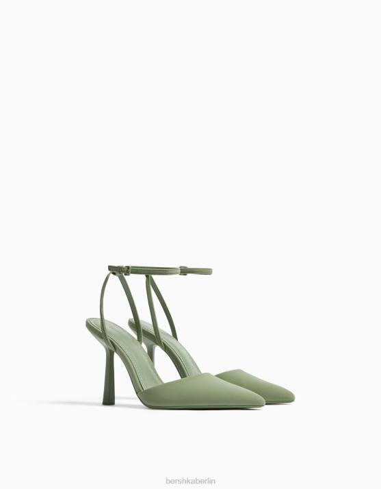 khaki Bershka Frauen Slingback-Riemenschuhe mit Absatz H00J2272