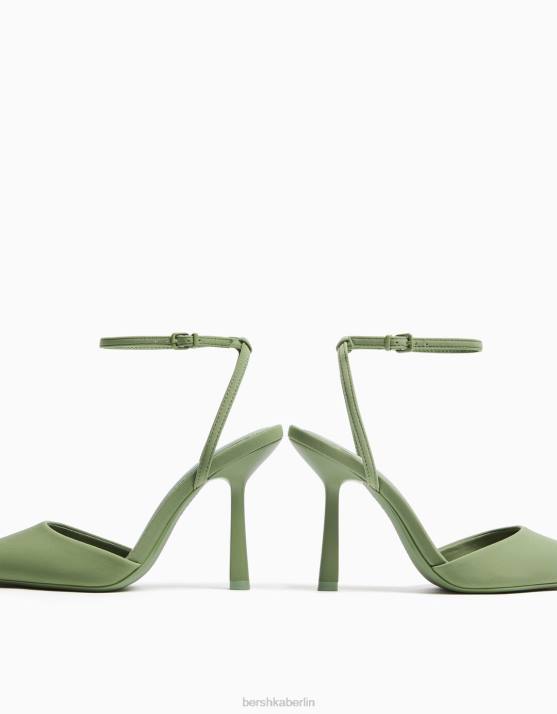 khaki Bershka Frauen Slingback-Riemenschuhe mit Absatz H00J2272