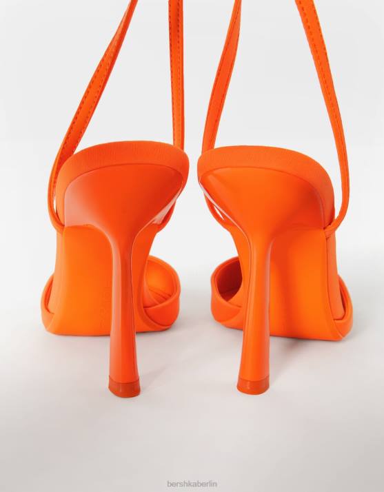 orange Bershka Frauen Slingback-Riemenschuhe mit Absatz H00J2262