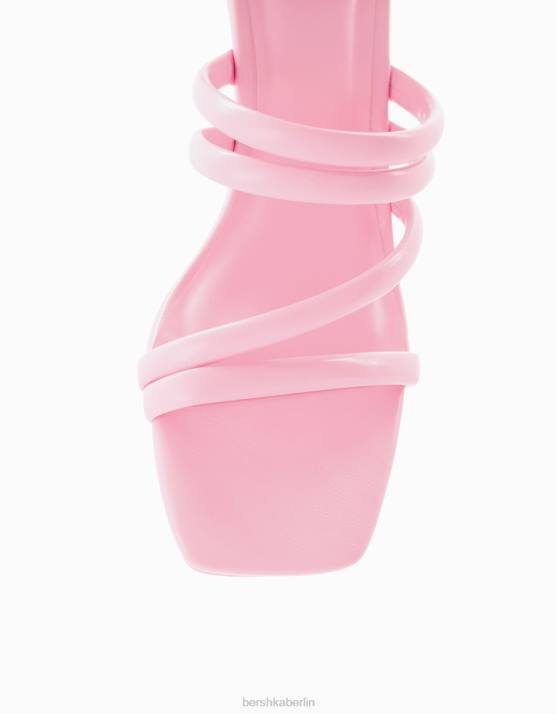 Rosa Bershka Frauen Riemchensandalen mit Stilettoabsatz H00J2165