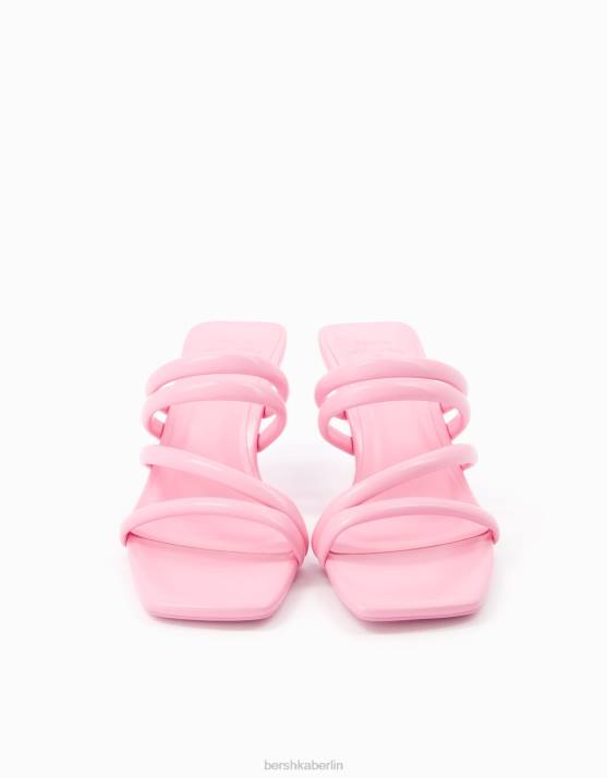 Rosa Bershka Frauen Riemchensandalen mit Stilettoabsatz H00J2165