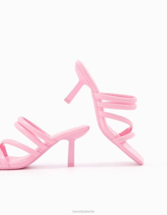 Rosa Bershka Frauen Riemchensandalen mit Stilettoabsatz H00J2165