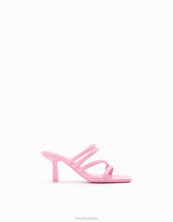 Rosa Bershka Frauen Riemchensandalen mit Stilettoabsatz H00J2165