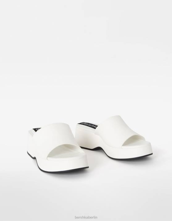 Weiss Bershka Frauen Plateausandalen H00J2188