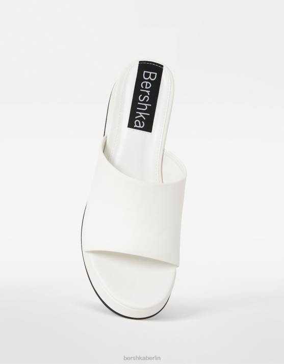Weiss Bershka Frauen Plateausandalen H00J2188