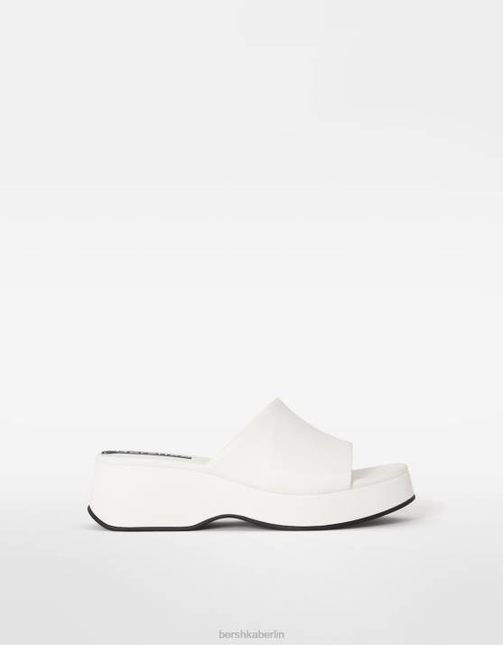 Weiss Bershka Frauen Plateausandalen H00J2188