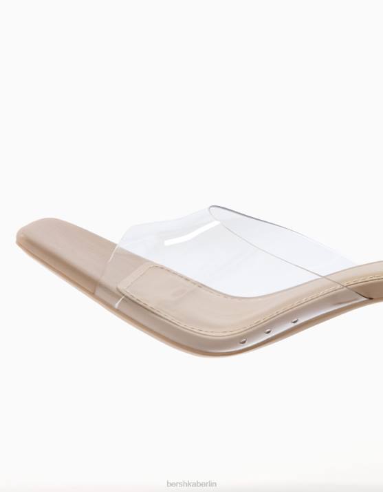 schier Bershka Frauen Pantoletten aus Vinyl mit Absatz H00J2134