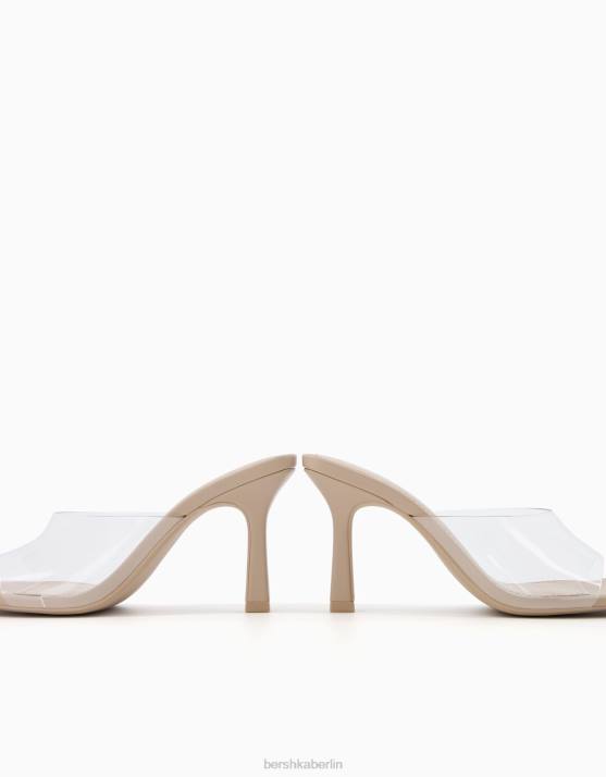 schier Bershka Frauen Pantoletten aus Vinyl mit Absatz H00J2134